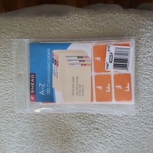 New Smead Color Labels "F"